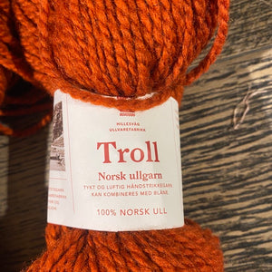 "Troll Ullgarn" yarn from Hillesvåg Ullvarefabrikk