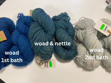 Load image into Gallery viewer, Plant Dyed Yarn - Woad (1st bath)
