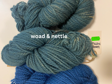 Load image into Gallery viewer, Plant Dyed Yarn - Woad &amp; Nettles
