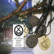 Load image into Gallery viewer, Handmade Ceramic Rune Necklaces

